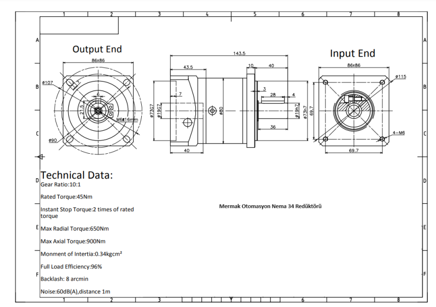 Step Motor Planet Redüktör 1/5 - 5