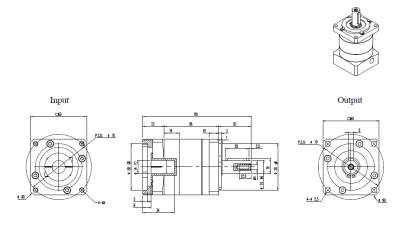 60PLF10 Planet Redüktör 1/10 Oran - 7