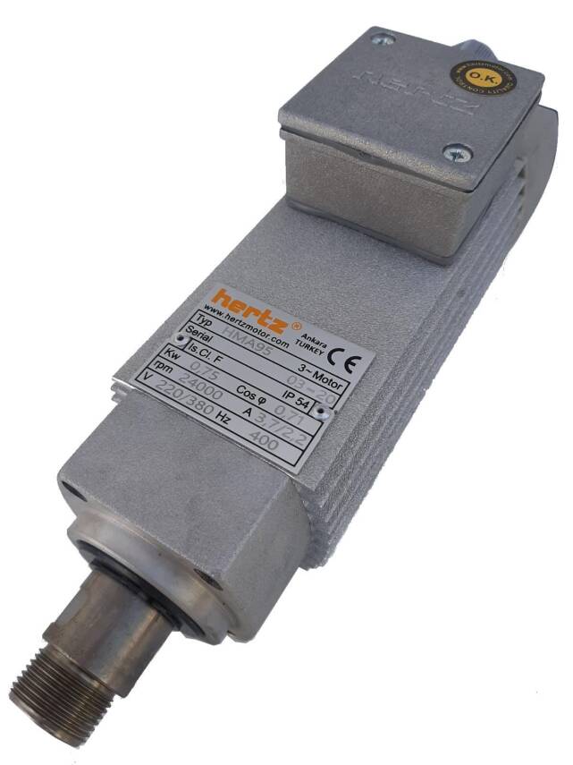 0.75 Kw Hertz Spindle Motor Er16 24000 Devir 220 - Hertz Spindle Motor