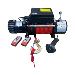 12v 13500 Lb Sentetik 11mm Halatlı Off-road Vinçleri Kırmızı - 1