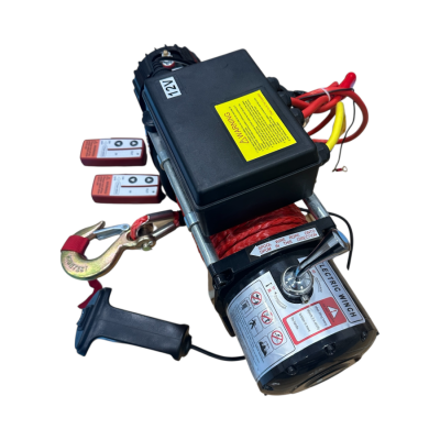 12v 13500 Lb Sentetik 11mm Halatlı Off-road Vinçleri Kırmızı - 3