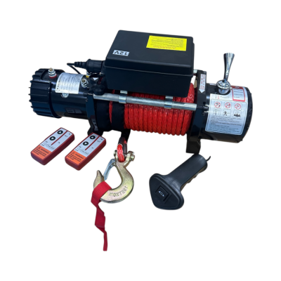 12v 13500 Lb Sentetik 11mm Halatlı Off-road Vinçleri Kırmızı - 6