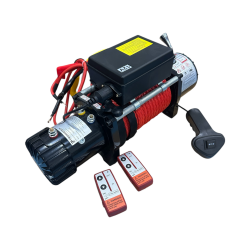12v 13500 Lb Sentetik 11mm Halatlı Off-road Vinçleri Kırmızı - 8