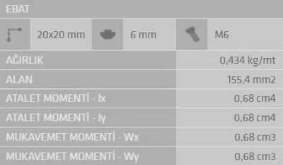 20X20 Sigma Profil 6 Kanal - 4