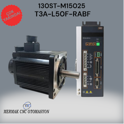 3.8KW Servo Motor Seti 130ST-M15025 T3a-L50F-RABF - 2