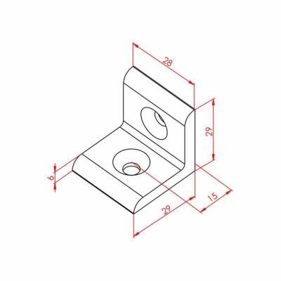 30X30 Düz Köşe Bağlantı - 2