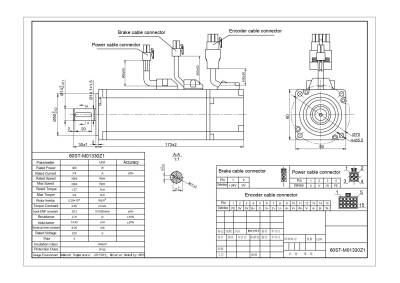 400 watt Firenli Servo Motor Seti 60ST-M01330Z1 T3L-L20F-RABN - 3