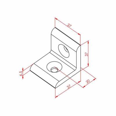 40X40 Düz Köşe Bağlantı - 2