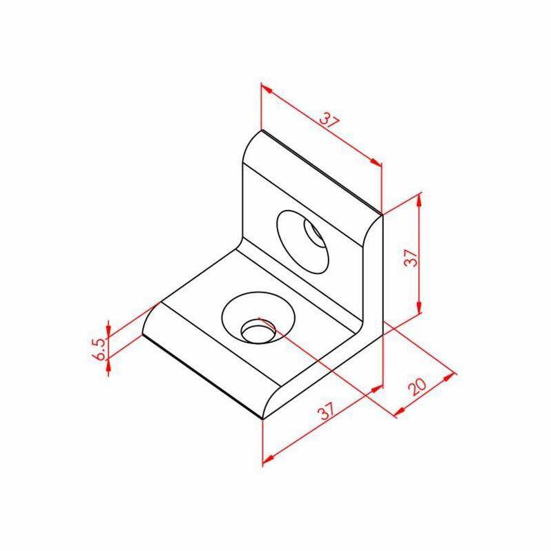 40X40 Düz Köşe Bağlantı - 2