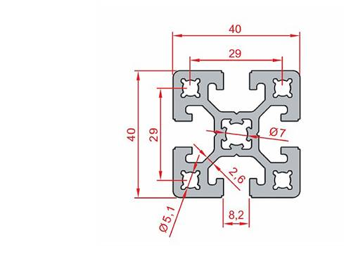 40X40 Sigma Profil 8 Kanal Ağır Tip Toptan - 2