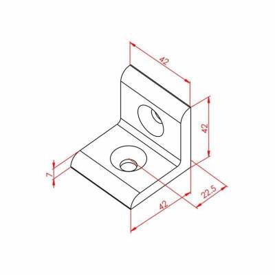 45X45 Düz Köşe Bağlantı - 2