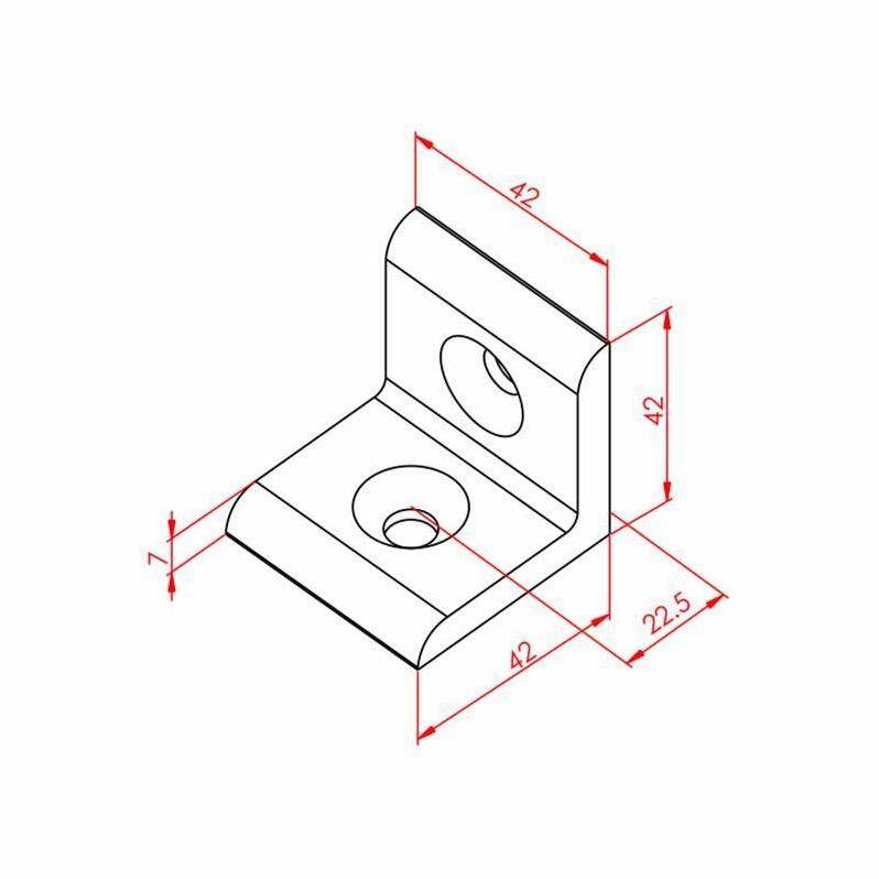 45X45 Düz Köşe Bağlantı - 2