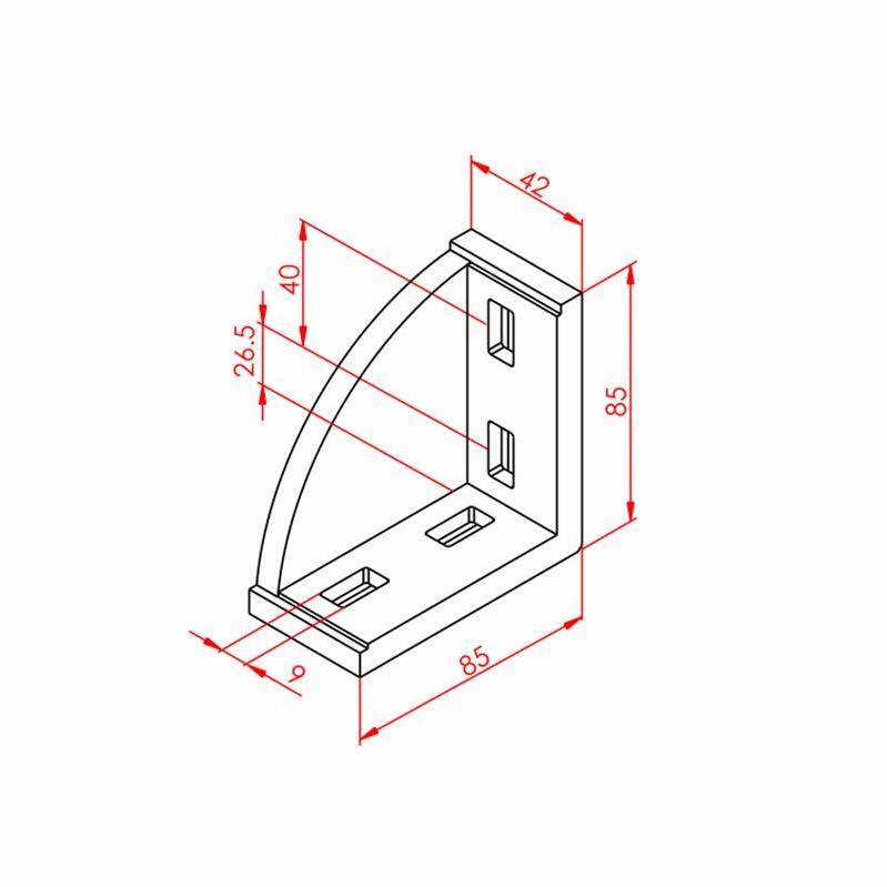 45X90 Uzun Köşe Bağlantı - 2