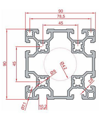 90X90 Sigma Profil 10 Kanal Hafif Tip Toptan - 2