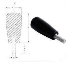 No1 M6x15 Armut Civatalı - Bakalit