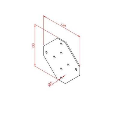 Dört Yönlü Bağlantı Sacı 20-25 K6 Çinko - 2