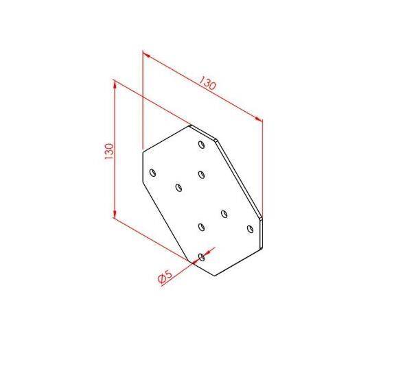 Dört Yönlü Bağlantı Sacı 20-25 K6 Çinko - 2