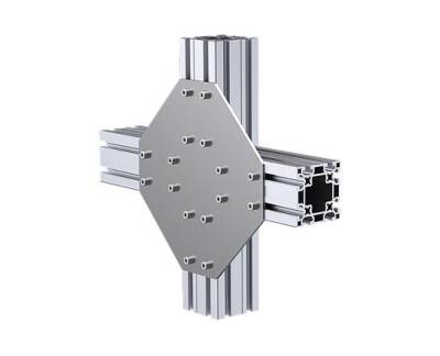 Dört Yönlü Bağlantı Sacı 80X80 K10 Çinko - 1