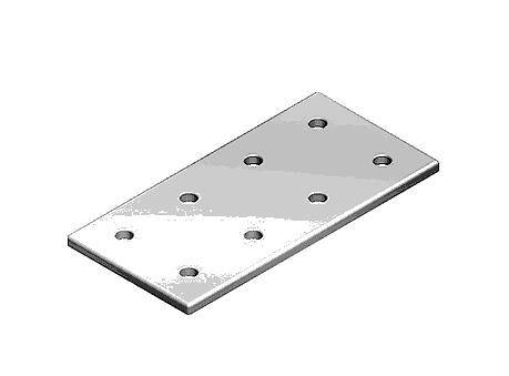 Düz Ek Bağlantı Sacı 45X90 K10 Çinko - Sigma Profil Bağlantı Ekipmanları