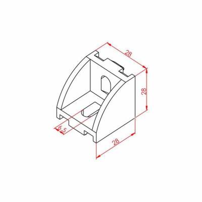 Geniş Köşe Bağlantı 30X30 K8 - 2