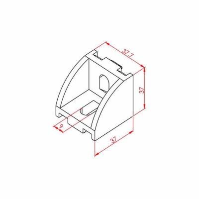 Geniş Köşe Bağlantı 40X40 K10 - 2