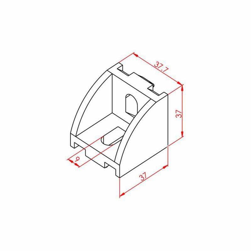 Geniş Köşe Bağlantı 40X40 K8 - 2