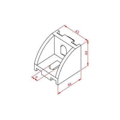 Geniş Köşe Bağlantı 45X45 K10 - 2