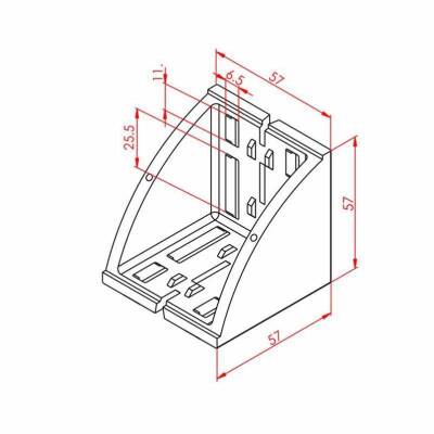 Geniş Köşe Bağlantı 60X60 K8 - 2