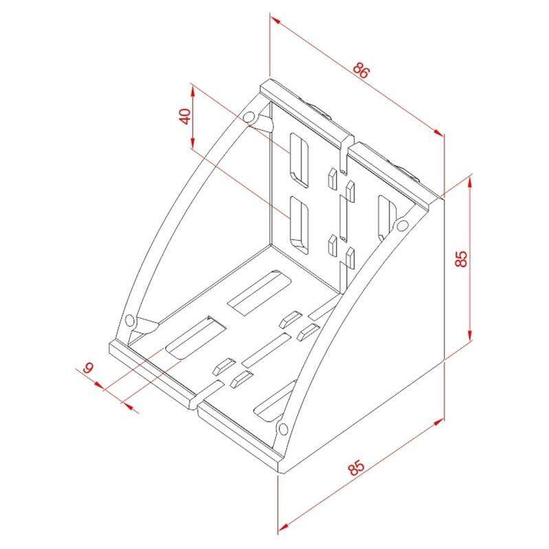 Geniş Köşe Bağlantı 90X90 K10 - 2