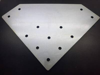 İki Yönlü Bağlantı Sacı 80X80 K10 Çinko - 3