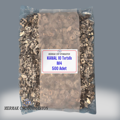 10 Kanal M4 Tırtıllı Somun (500 Adet) - 1