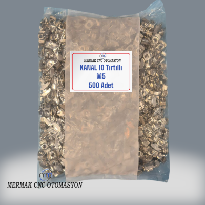 10 Kanal M5 Tırtıllı Somun (500 Adet) - 1