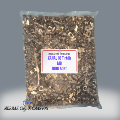 10 Kanal M8 Tırtıllı Somun (1000 Adet) - 1