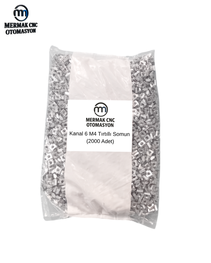 Kanal 6 M4 Tırtıllı Somun (2000 Adet) - Somun Çeşitleri
