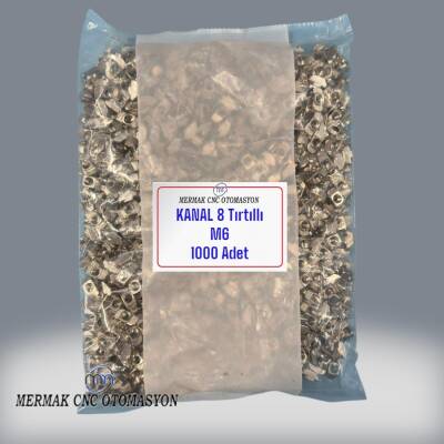 8 Kanal M6 1000 Adet Tırtıllı Somun - 1