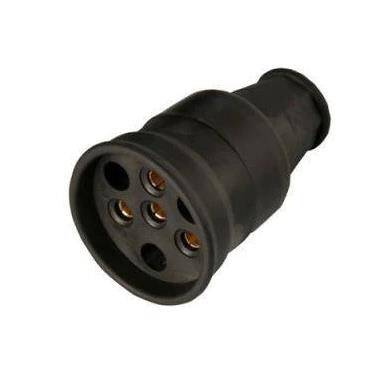 Kauçuk Topraklı Dişi Fiş 25A (Siyah) 380V - 1