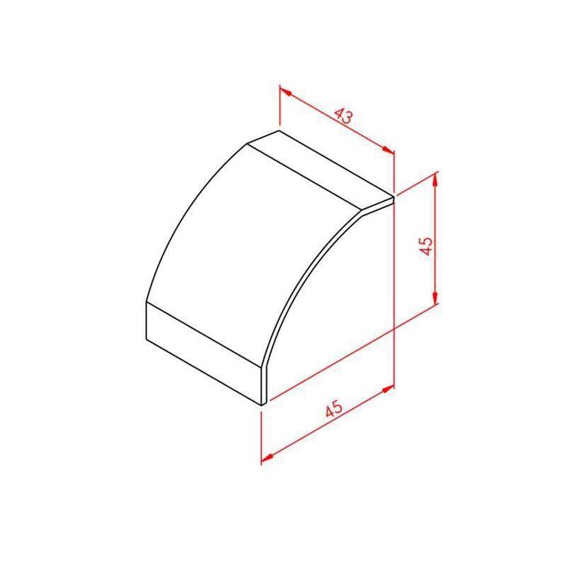 Köşe Bağlantı Kapağı Geniş 45X45 - 2