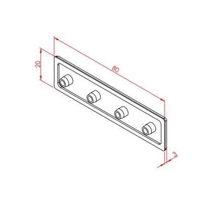 Profil Kapağı 20X80 - 2