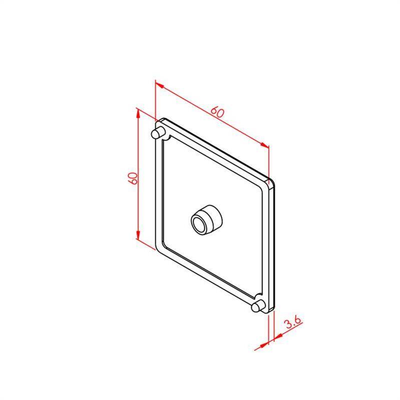 Profil Kapağı 60X60 Tek Kanal - 2