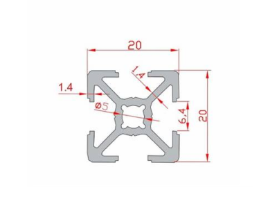 20X20 Sigma Profil 6 Kanal Toptan - 2