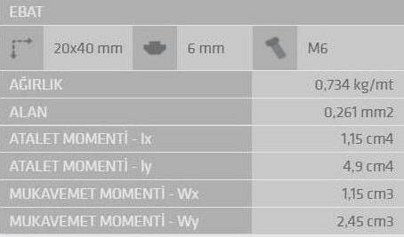 20X40 Sigma Profil 6 kanal Toptan - 3