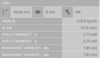 30X30 Sigma Profil 8 Kanal - 3