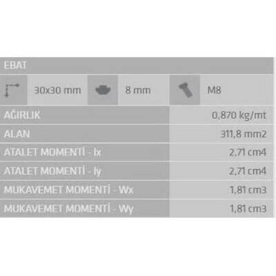 30X30 Sigma Profil 8 Kanal Toptan - 3