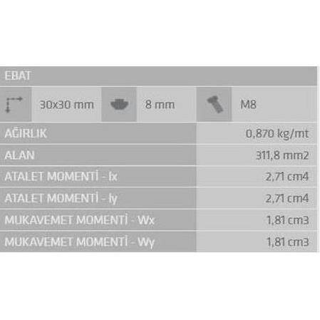 30X30 Sigma Profil 8 Kanal Toptan - 3