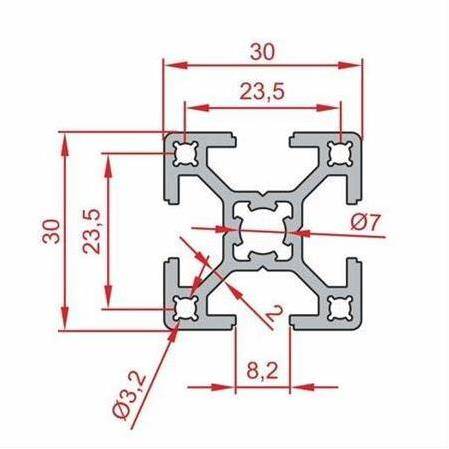 30X30 Sigma Profil 8 Kanal Toptan - 2