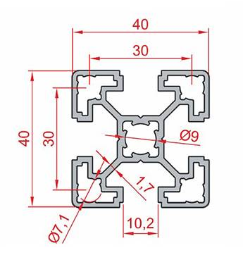 40X40 Sigma Profil 10 Kanal Hafif Tip - 2
