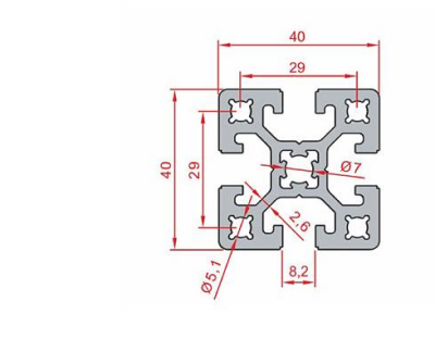 40X40 Sigma Profil 8 Kanal Ağır Tip - 2