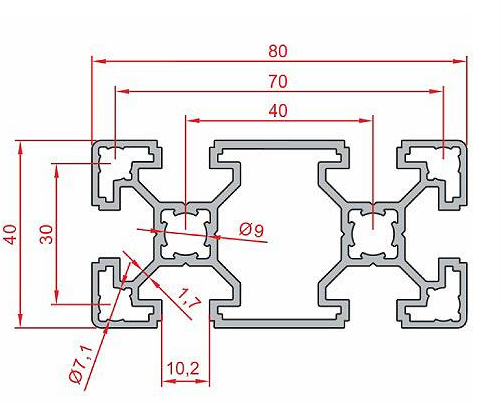 40X80 Sigma Profil 10 Kanal Hafif Tip - 2
