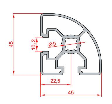 45X45 Radiuslu Sigma Profil 10 Kanal - 2