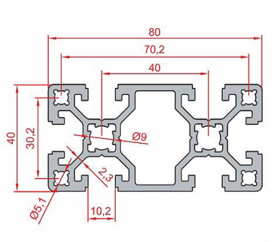 40X80 Sigma Profil 10 Kanal Ağır Tip Toptan - 2